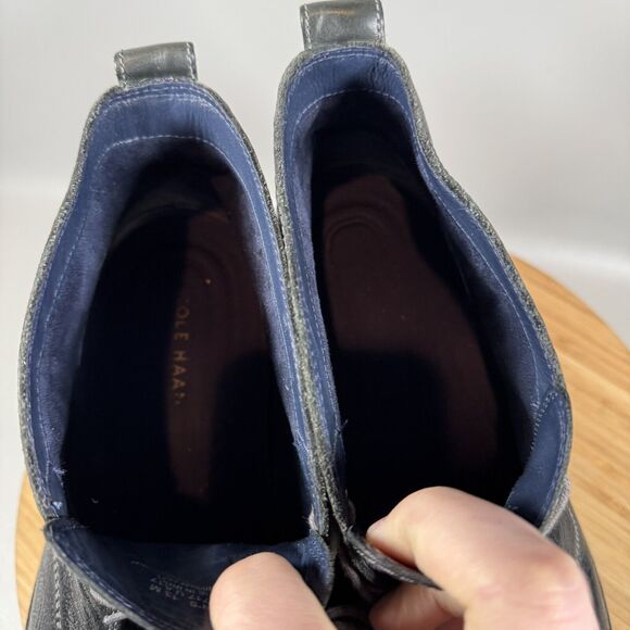 Cole Haan Grand.os Kennedy‎ Black Leather Chukka Boots Shoes C25717 Mens US 13 - Picture 7 of 8